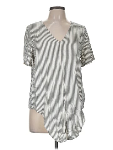 Madewell Novel Tie-Front Top in Stripe (view 1)