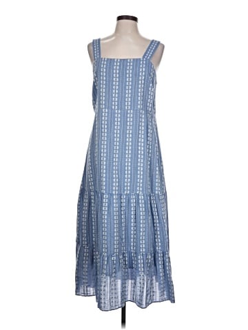 Madewell Embroidered Button-Back Tiered Sundress (view 1)