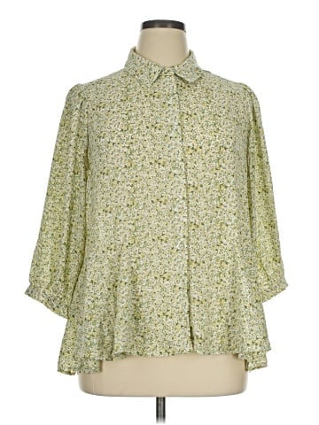 Rose + Olive 3/4 Sleeve Blouse (view 1)