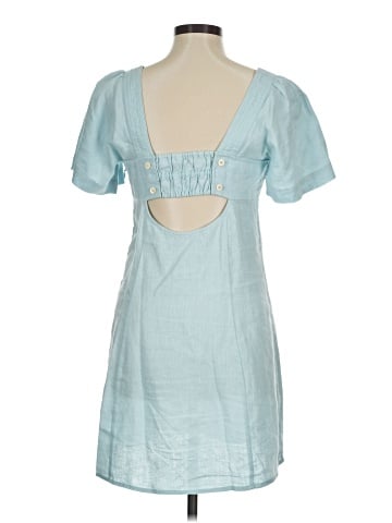 Madewell Square-Neck Mini Dress in 100% Linen (view 2)