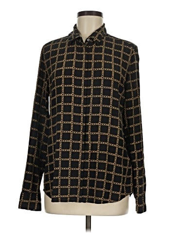 Equipment Long Sleeve Silk Top (view 1)