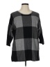 Max Studio Checkered-gingham Gray Pullover Sweater Size 1X - photo 1