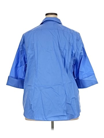 Lands' End 3/4 Sleeve Button-Down Shirt (view 2)