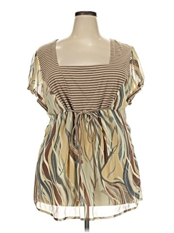 Unique Spectrum Short Sleeve Blouse (view 1)