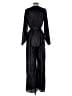 Express 100% Polyester Metallic Black Jumpsuit Size S - photo 2