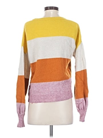 Madewell Striped Gladwell Balloon-Sleeve Pullover Sweater (view 2)
