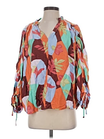 Easel 3/4 Sleeve Blouse (view 1)