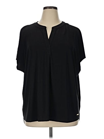 Jones New York Signature Short Sleeve Blouse (view 1)
