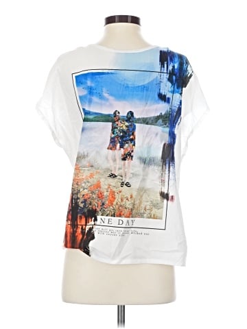 Zara W&B Collection Short Sleeve Top (view 2)