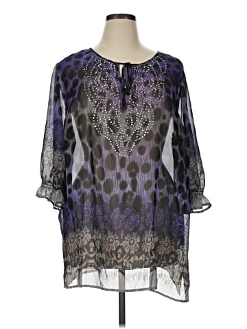 Maggie Barnes 3/4 Sleeve Blouse (view 1)