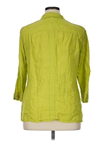 JM Collection 3/4 Sleeve Button-Down Shirt (view 2)