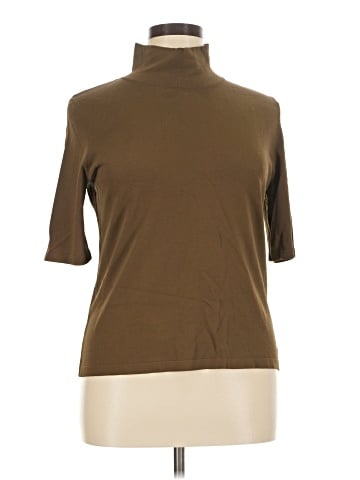 Donna Karan New York Short Sleeve Turtleneck (view 1)