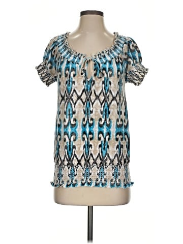 INC International Concepts Short Sleeve Blouse (view 1)