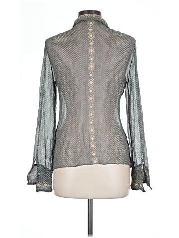 Elie Tahari Long Sleeve Silk Top (view 2)