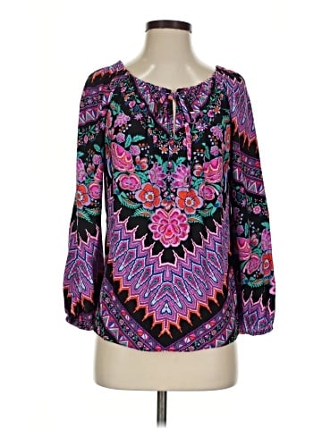 Alice & Trixie 3/4 Sleeve Silk Top (view 1)