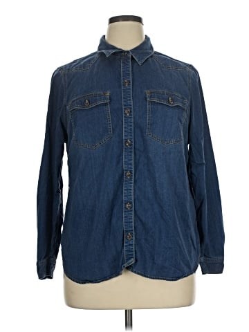 CAbi Long Sleeve Button-Down Shirt (view 1)