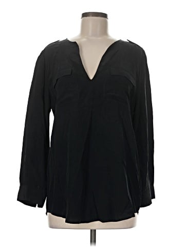 Joie Long Sleeve Silk Top (view 1)