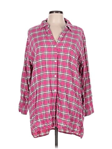 DKNY 3/4 Sleeve Button-Down Shirt (view 1)