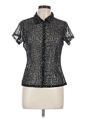 INC International Concepts Short Sleeve Blouse (view 1)