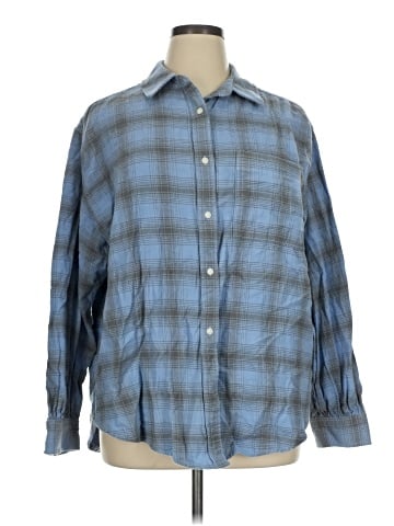 Aerie Long Sleeve Button-Down Shirt (view 1)