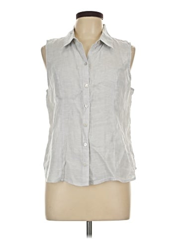 Tahari Sleeveless Button-Down Shirt (view 1)