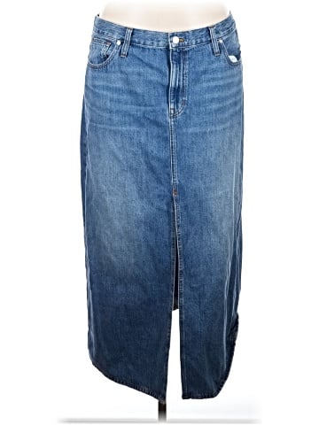 Madewell Denim Mid-Rise Maxi Skirt in Pratt Wash (view 1)