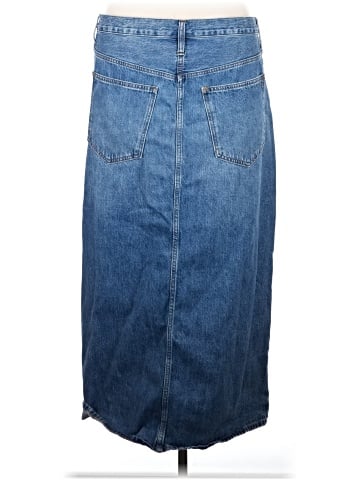 Madewell Denim Mid-Rise Maxi Skirt in Pratt Wash (view 2)