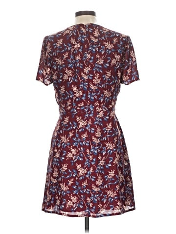 Madewell Wrap-Front Mini Dress in Antique Flora (view 2)