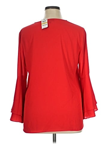Alfani Long Sleeve Silk Top (view 2)