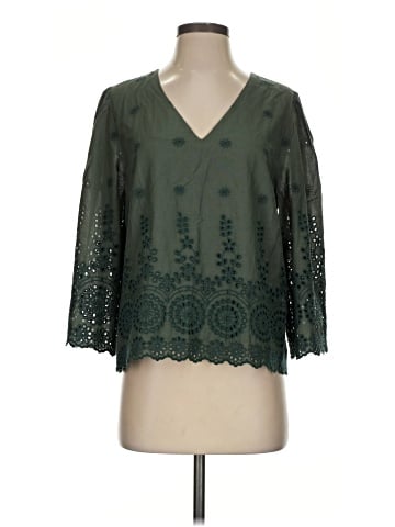 Garnet Hill 3/4 Sleeve Blouse (view 1)