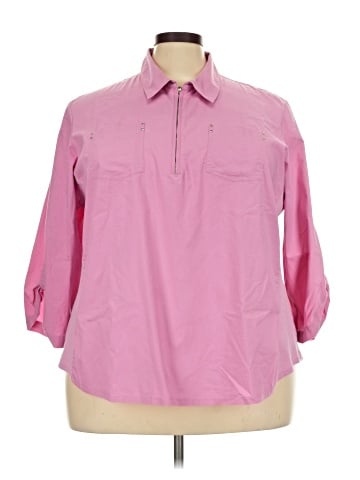 Cathy Daniels 3/4 Sleeve Button-Down Shirt (view 1)