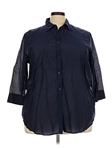 Lauren by Ralph Lauren 3/4 Sleeve Silk Top (view 1)