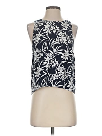 Madewell Crisscross-Back Sleeveless Top in Floral Cupro-Blend (view 1)