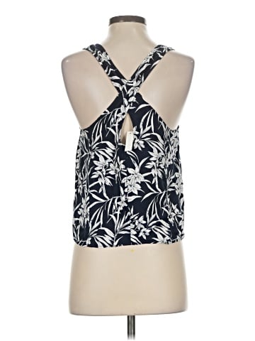 Madewell Crisscross-Back Sleeveless Top in Floral Cupro-Blend (view 2)