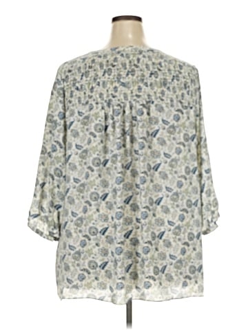 Rose + Olive 3/4 Sleeve Blouse (view 2)
