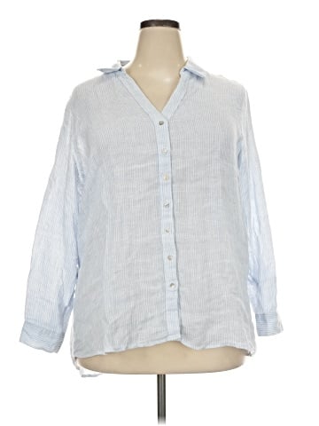 Sigrid Olsen 3/4 Sleeve Button-Down Shirt (view 1)