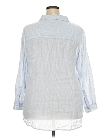 Sigrid Olsen 3/4 Sleeve Button-Down Shirt (view 2)