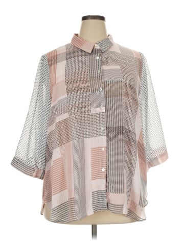 Rose + Olive 3/4 Sleeve Blouse (view 1)