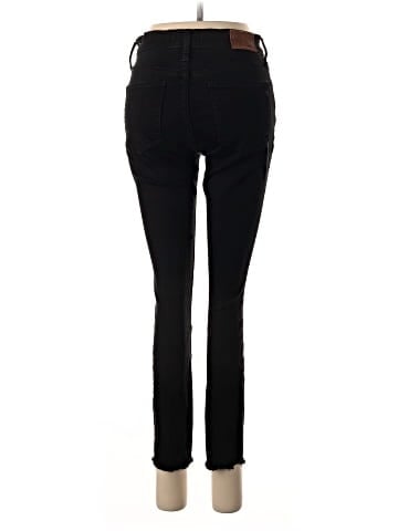 Madewell 9" Mid-Rise Skinny Crop Jeans in ISKO Stay Black&trade;: Raw-Hem Edition (view 2)