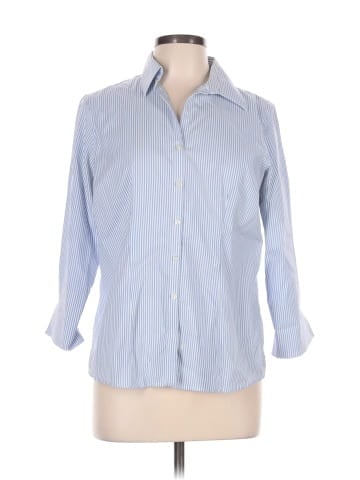Lands' End 3/4 Sleeve Button-Down Shirt (view 1)