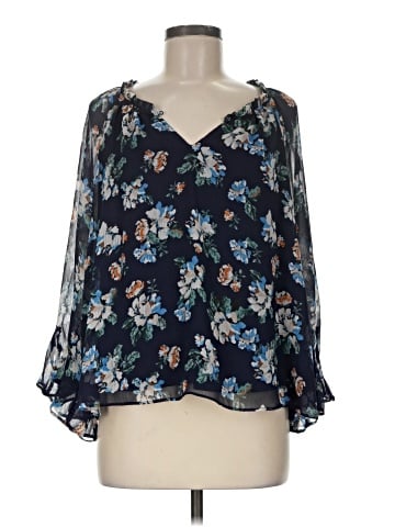 LC Lauren Conrad 3/4 Sleeve Blouse (view 1)