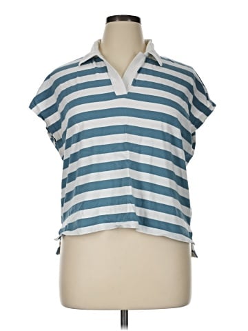 Madewell Relaxed Polo Tee in Stripe (view 1)
