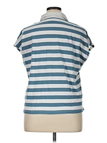 Madewell Relaxed Polo Tee in Stripe (view 2)
