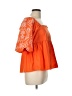 THML 100% Polyester Orange 3/4 Sleeve Blouse Size L - photo 4