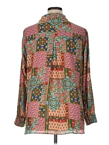 Rose + Olive Long Sleeve Blouse (view 2)