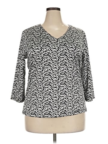 JM Collection 3/4 Sleeve Blouse (view 1)