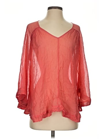 Elizabeth and James 3/4 Sleeve Silk Top (view 1)