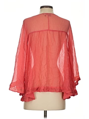 Elizabeth and James 3/4 Sleeve Silk Top (view 2)