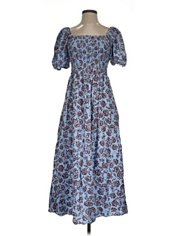 Madewell Smocked Puff-Sleeve Dress in Floral (view 1)