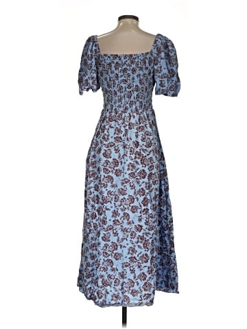 Madewell Smocked Puff-Sleeve Dress in Floral (view 2)